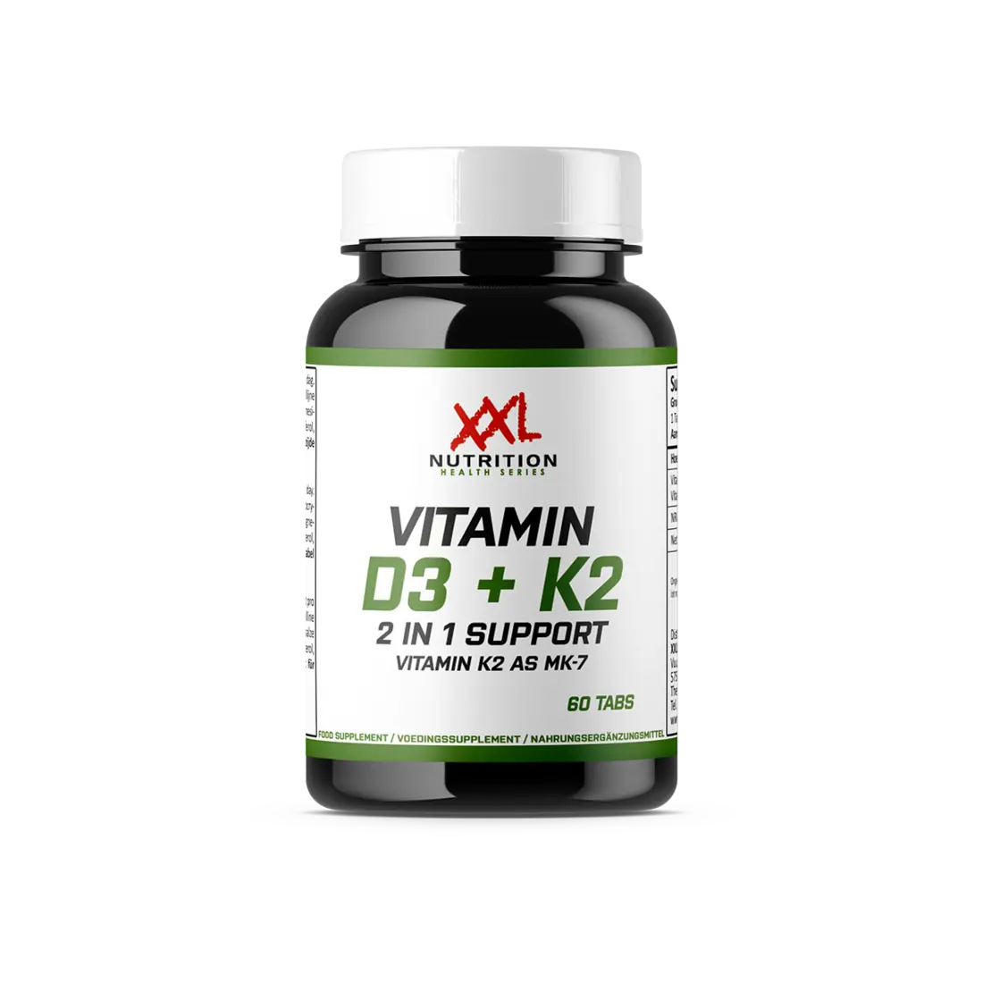 Vitamine D3 (1000 UI) + K2 (45 mcg) - 60 comprimés